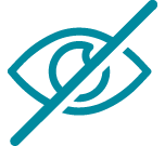 An eye with a cross through it