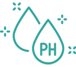 Two sparkling droplets indicating pH-balance